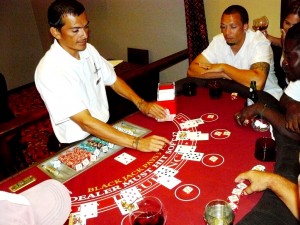 Blackjack Game at Captain's Casino, Captain Morgan's Retreat.