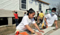 Cynthia Gonzales and Peter Negron of the nonprofit group Tuesday’s Children , joined other young people who volunteered with Habitat for Humanity to rehabilitate houses in New Orleans damaged by Hurricane Katrina. (Photo 3 of 10 photo(s)).