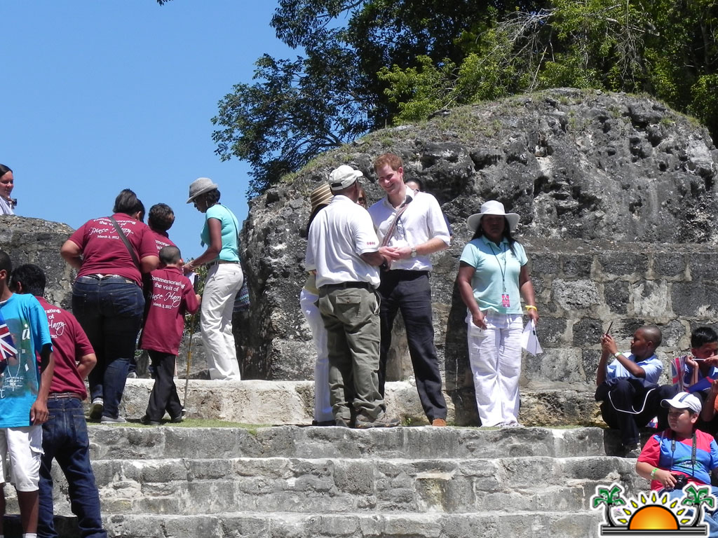 Prince Harry ends tour in Belize with a visit to Xunantunich - The San ...