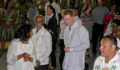Prince Harry and Sir Colville Young enjoying the crowd at the Diamond Jubilee Block Party (Photo 3 of 15 photo(s)).