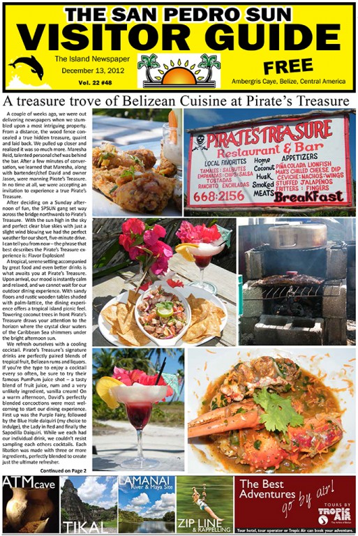 A treasure trove of Belizean Cuisine at Pirate’s Treasure