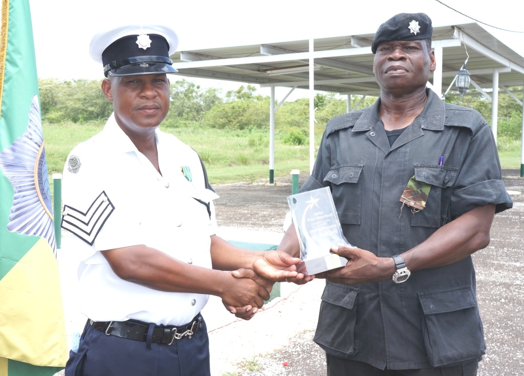 Plaque of Appreciation to Drill Instructor Insp Daniel Cacho