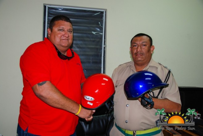 Helmets Donated San Pedro Caye Caulker Police-2