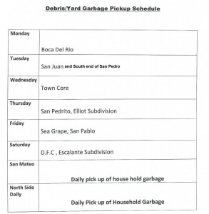 Debris and Yard Garbage Pick-up Schedule - The San Pedro Sun