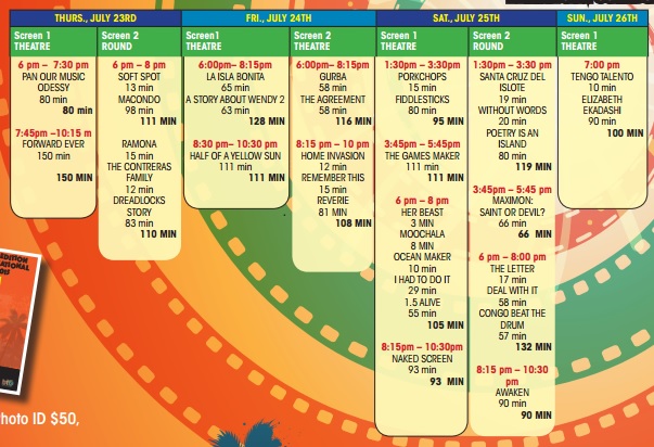 Film Festival Schedule