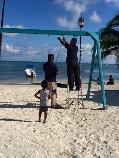 BWG installs Swing Set (1)