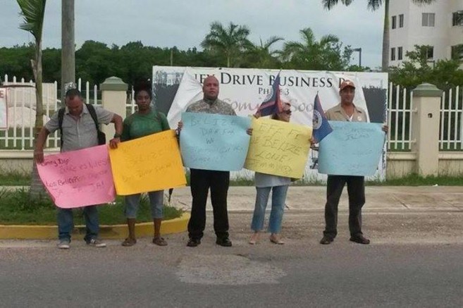 Protest against Moralez in Belize courtesy of Jose Sanchez-1