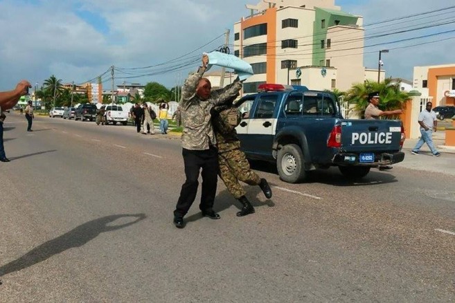 Protest against Moralez in Belize courtesy of Jose Sanchez