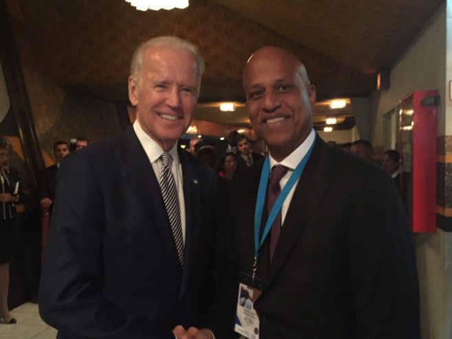 US VP Joe Biden with Belize PM Barrow