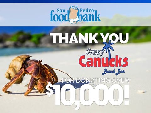 25 Crazy Canucks donates to food bank
