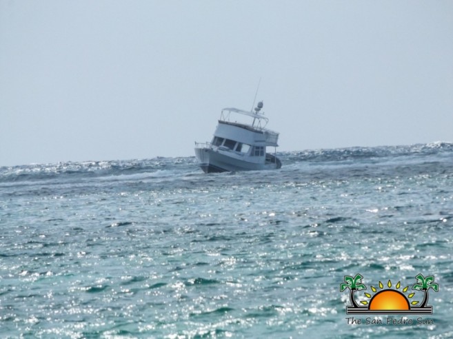 Boat Runs Aground on Reef-3