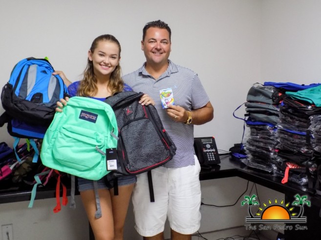 Miss San Pedro High Faith Noel Backpack Donation-3