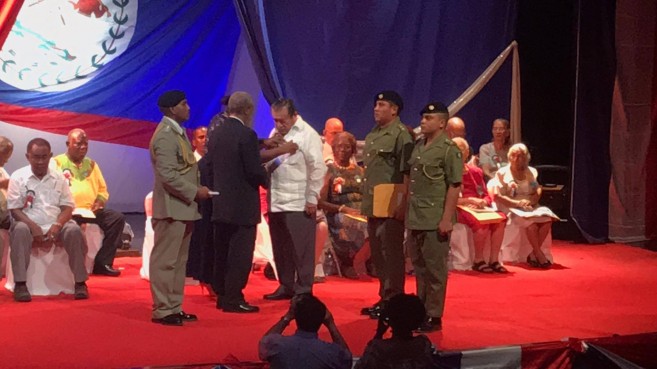 Mr. Pedro Salazar Sr. honored at the Tribute to the Belizean Patriots ...