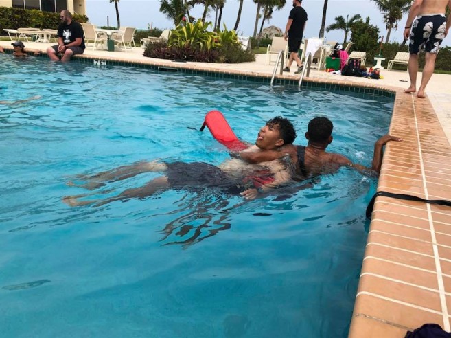Belize Red Cross hosts swimming rescue training on Ambergris Caye