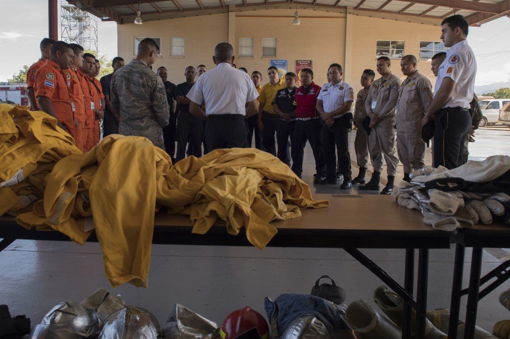 Central American Firefighter Sharing Operational Knowledge with U.S ...