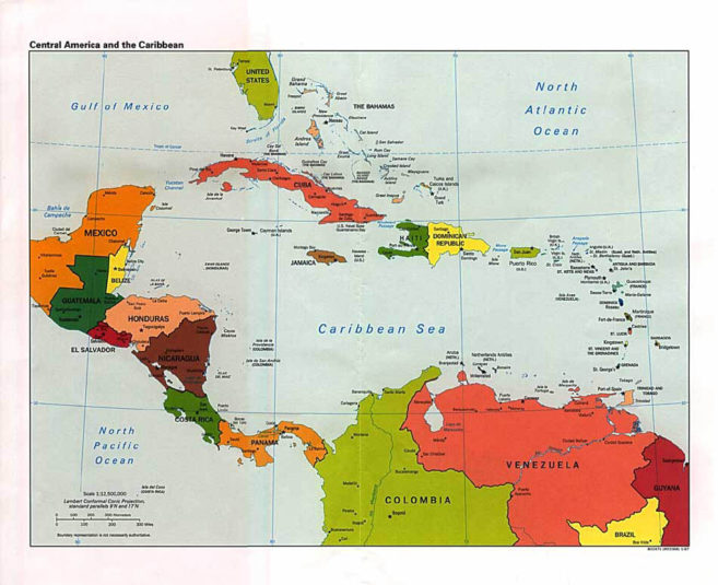 hiv aids map central america caribbean
