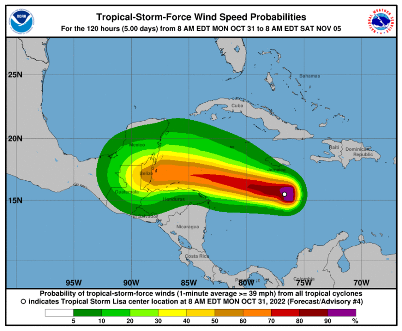 National Meteorological Service Of Belize Advisory: Tropical Storm Lisa ...