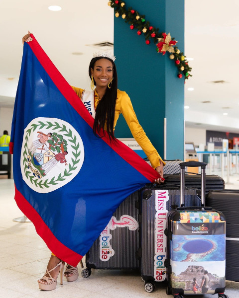 Miss Universe Belize, Ashley Lightburn showcases national costume