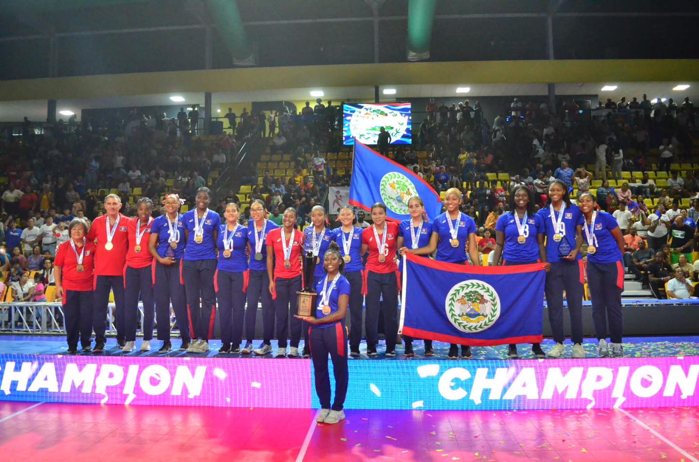 Belize's U21 Women's Volleyball team makes history with a golden win ...